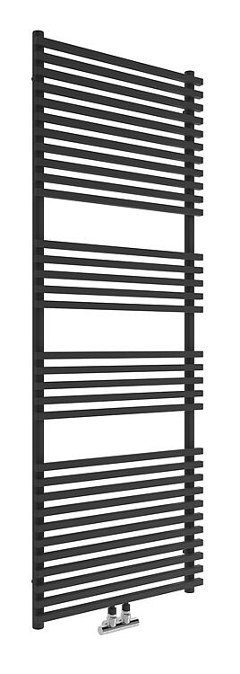 Handtuchheizkörper Trapani 1640 x 600 mm mit Mittelanschluss, Farbe Schwarz Matt Handtuchheizkörper Trapani 1640 x 600 mm mit Mittelanschluss, Farbe Schwarz Matt