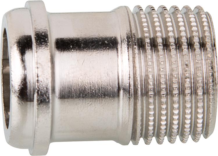Schraubnippel R 1/2", konisch dichtend, Messing vernickelt Heimeier 0121-02.010 Schraubnippel R 1/2", konisch dichtend, Messing vernickelt Heimeier 0121-02.010