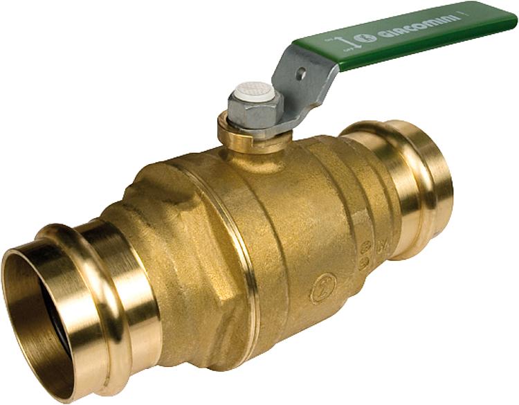 Press-Kugelhahn DN 40 42mm, Hebelgriff DVGW zertifiziert Press-Kugelhahn DN 40 42mm, Hebelgriff DVGW zertifiziert