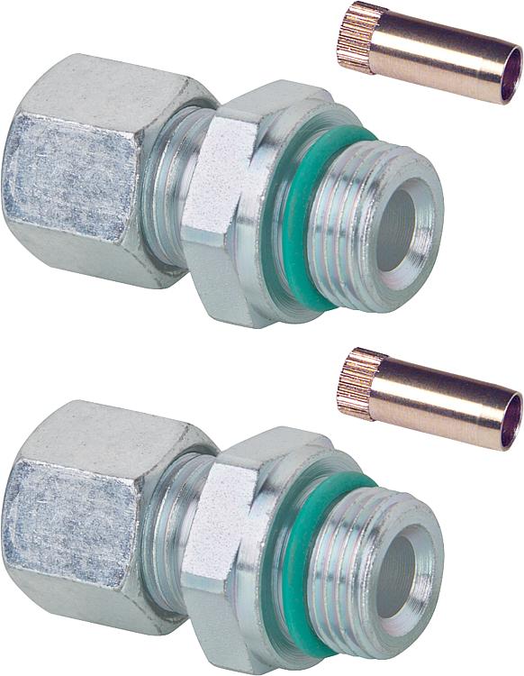 Schneidring-Verschraubungsset 2x10mm x DN 10 (3/8") mit Stützhülse