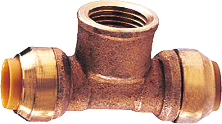 Steckfitting T-Stück 22x3/4" Abgang IG Steckfitting T-Stück 22x3/4" Abgang IG