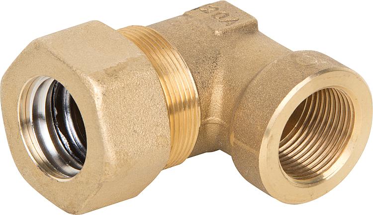 Verschraubung für Spiralrohr DN20x3/4" IG-Bogen, Messing, mit Graphit Hochtemper Verschraubung für Spiralrohr DN20x3/4" IG-Bogen, Messing, mit Graphit Hochtemper