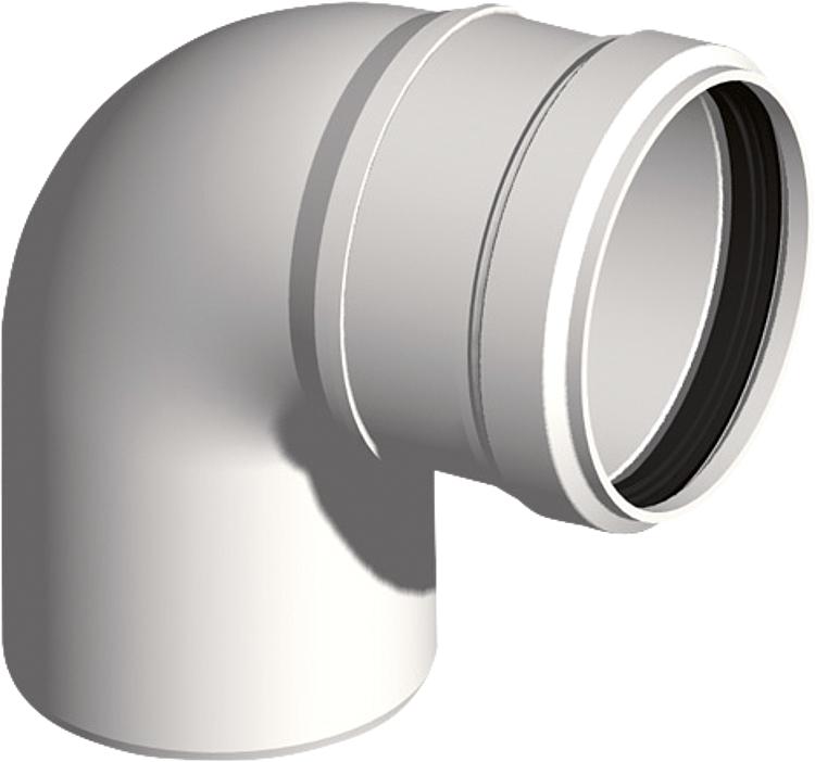 Kunststoff-Abgassystem Bogen 87  - DN 110 Kunststoff-Abgassystem Bogen 87  - DN 110