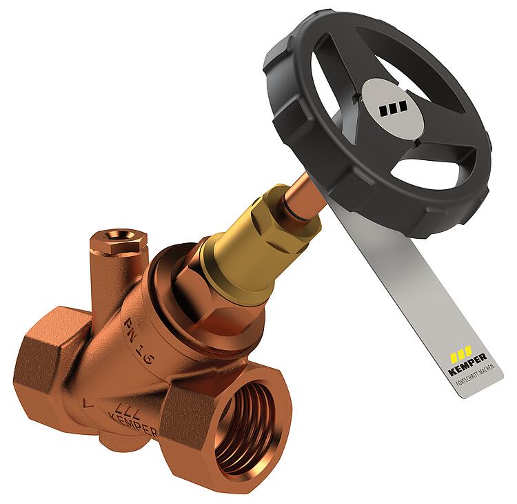 Freistromventil KEMPER RG mit Entleerstopfen G1/4, IG DN15 (1/2") Freistromventil KEMPER RG mit Entleerstopfen G1/4, IG DN15 (1/2")