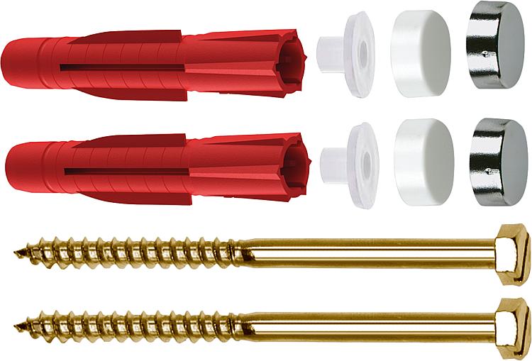 Stand-WC-Befestigung Toilet Plus weiß /chrom 6,0x85mm