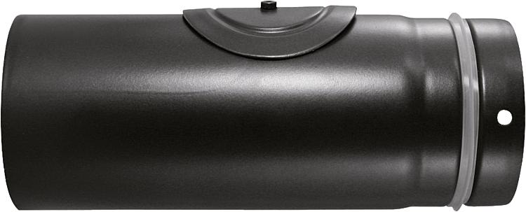 Pellet-Abgasrohr Ø 80 mm, Schwarz emailliert L 250 mm mit Revisionsöffnung Pellet-Abgasrohr Ø 80 mm, Schwarz emailliert L 250 mm mit Revisionsöffnung