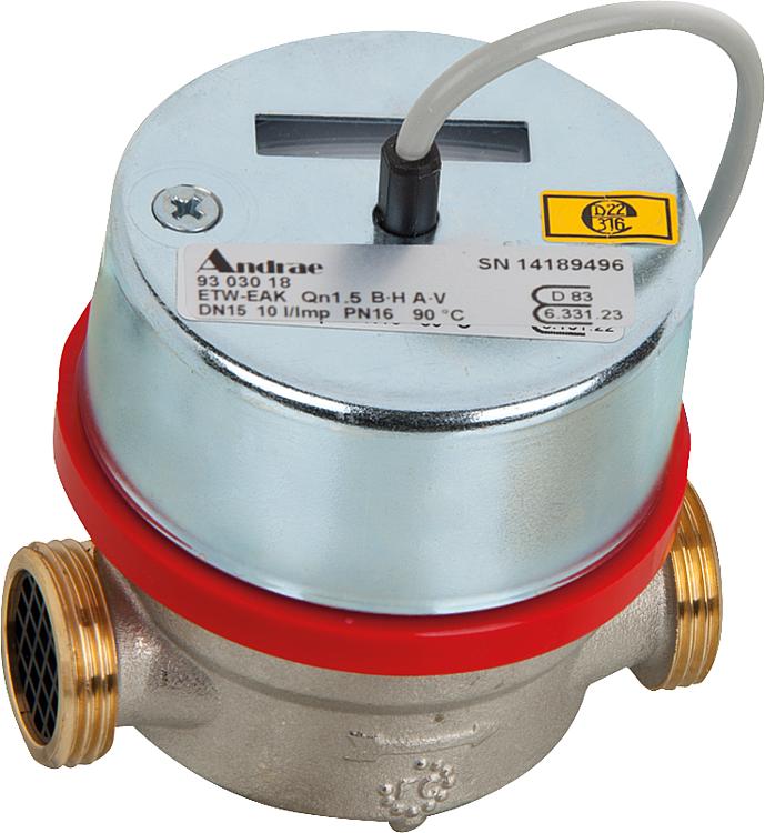 AP WasserzählerReedkontakt warm Qn 1,5 m3/h=max 3m3/h 110mm bei max 16 bar 3/4'' AP WasserzählerReedkontakt warm Qn 1,5 m3/h=max 3m3/h 110mm bei max 16 bar 3/4''