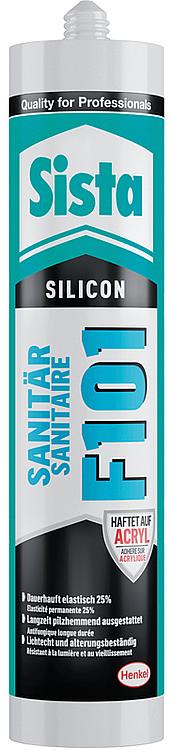 Sanitärsilikon SISTA F101 anthrazit (glänzend) 300ml Kartusche