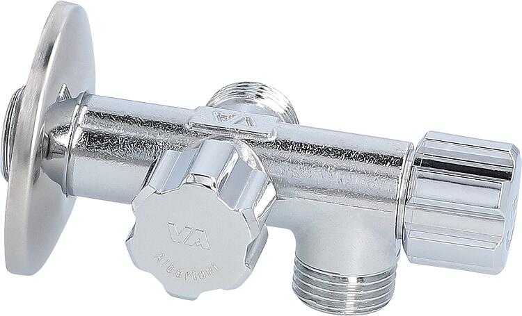 Doppel-Eckventil DN15 (1/2") 2x Abgang DN15 (1/2") ms Doppel-Eckventil DN15 (1/2") 2x Abgang DN15 (1/2") ms