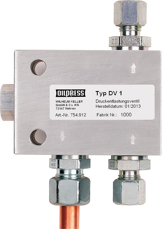 Druckentlastungsventil DV 1, für Druckspeicheraggregate