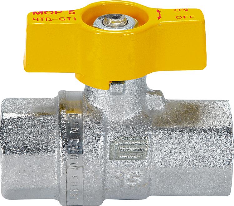 Gas-Kugelhahn IG/IG DN20(3/4") mit Alu-Flügelgriff Gas-Kugelhahn IG/IG DN20(3/4") mit Alu-Flügelgriff