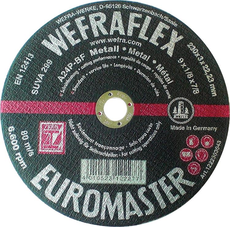 Trennscheibe Euromaster gerade für Metall 230 x 3 x 22 mm Trennscheibe Euromaster gerade für Metall 230 x 3 x 22 mm