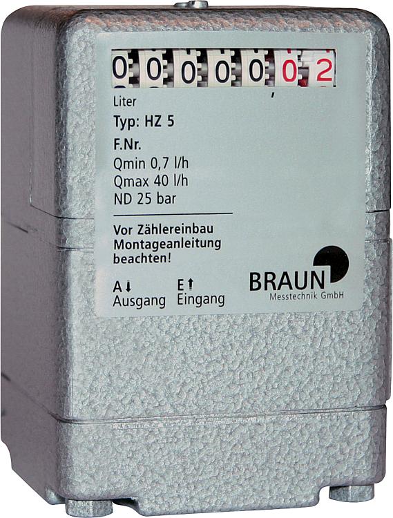 Braun Ölzähler HZ 5 0,7-40 l/h Braun Ölzähler HZ 5 0,7-40 l/h