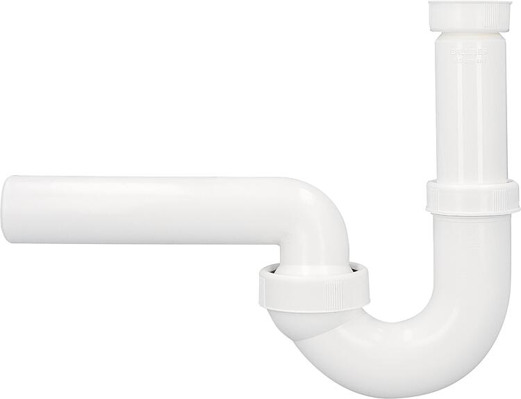 Waschtisch-Röhrensiphon Dallmer Typ 100/0, DN32 (1 1/4") x DN40, Kunststoff weiß Waschtisch-Röhrensiphon Dallmer Typ 100/0, DN32 (1 1/4") x DN40, Kunststoff weiß