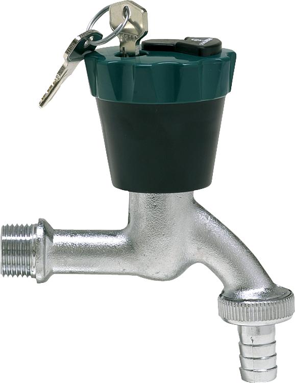 Wasser-Safe mit Schlauchverschraubung mit Schlüsselpaar, matt-verchromt Wasser-Safe mit Schlauchverschraubung mit Schlüsselpaar, matt-verchromt
