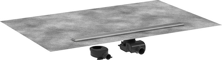 Hansgrohe RainDrain Allround Komplettset f. Standard-/flache Installation, Edelstahl gebürstet, 900