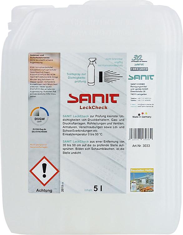 Lecksucher (DVGW) SANIT LeckCheck 5l Kanister