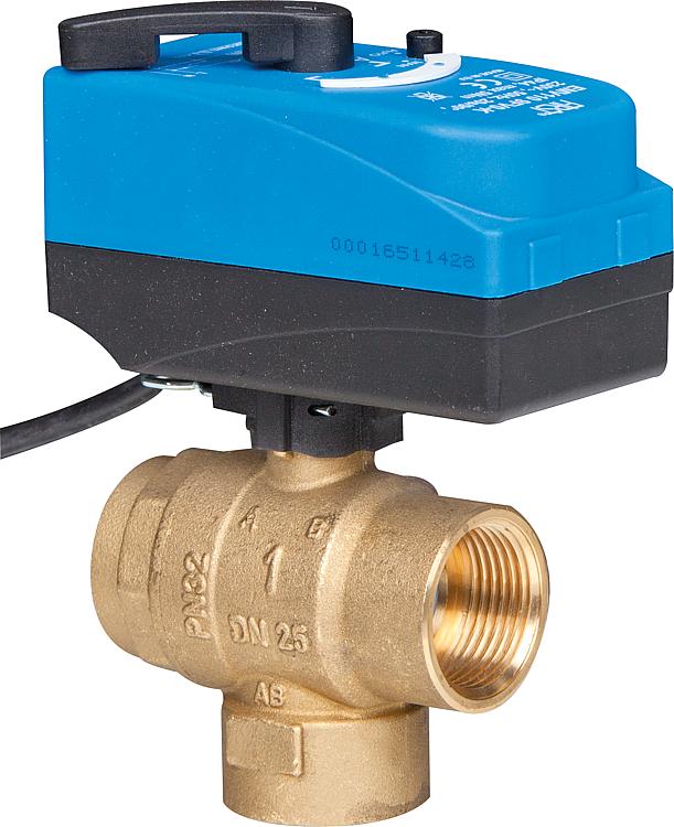 3/2-Wege Motor-Kugelhahn EMV 110 234/9FV0-K1" FF, DN25 3/2-Wege Motor-Kugelhahn EMV 110 234/9FV0-K1" FF, DN25