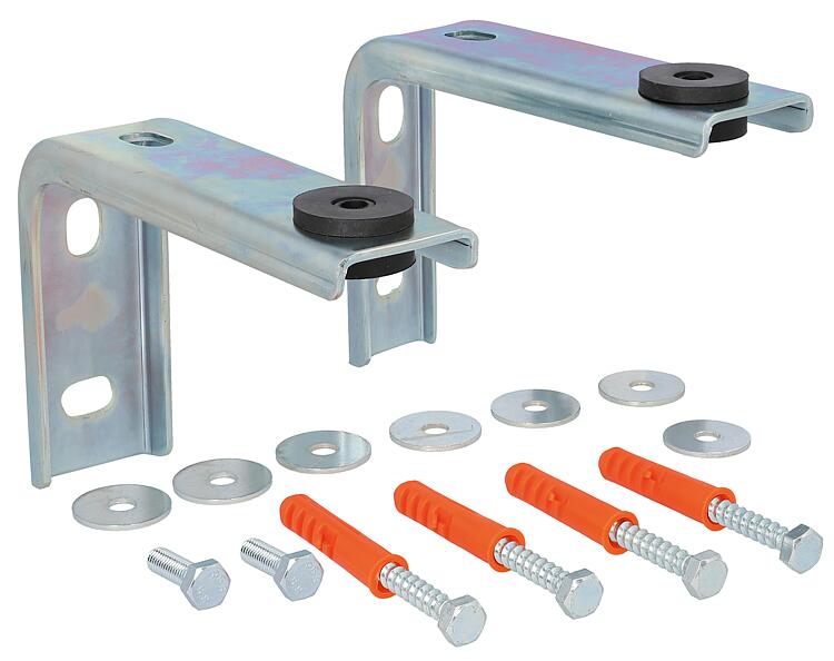 WS-Wandbefestigung universal Typ L-HV 100-150 galv. verzinkt inkl. Befestigungsm WS-Wandbefestigung universal Typ L-HV 100-150 galv. verzinkt inkl. Befestigungsm