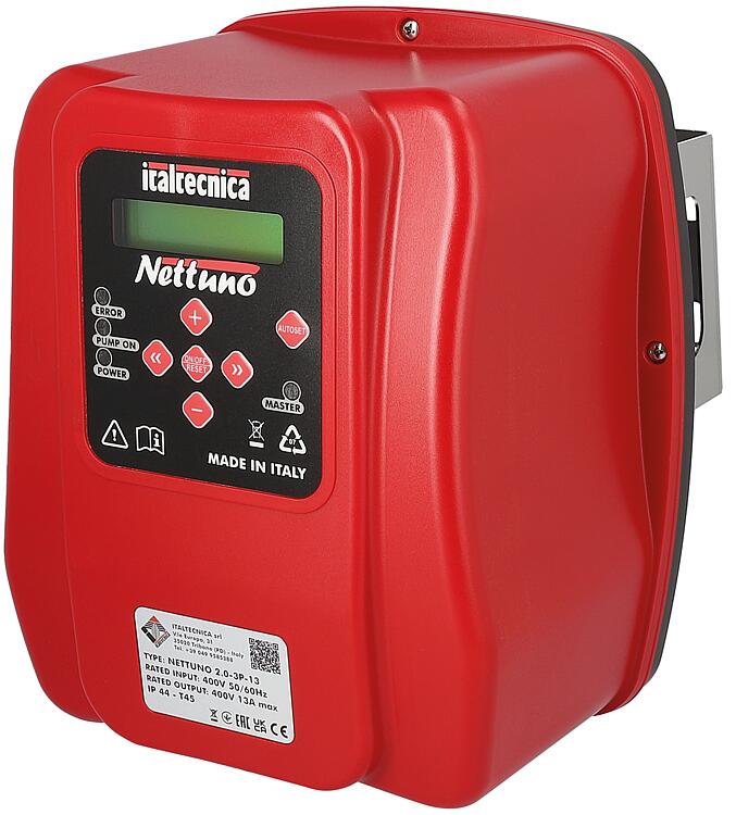 Druckschalter drehzahlsteuerbar Nettuno 400V AC 3-phasig für Elektropumpen, ohne Drucksensor Druckschalter drehzahlsteuerbar Nettuno 400V AC 3-phasig für Elektropumpen, ohne Drucksensor