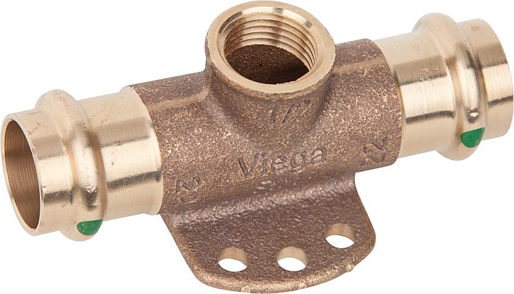 Sanpress Wandscheibe T-Stück Modell 2217.3 mit V-Contur d1-22 Rp-1/2 d2-22 Sanpress Wandscheibe T-Stück Modell 2217.3 mit V-Contur d1-22 Rp-1/2 d2-22