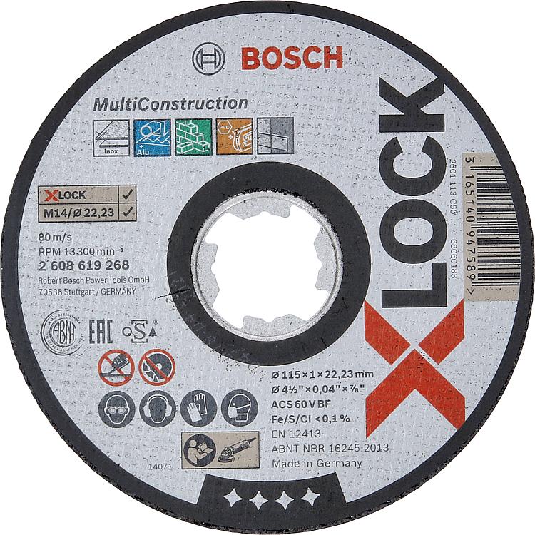 Trennscheibe BOSCH® für versch. Materialien mit X - Lock Aufnahme Ø 115 x 1,0 mm Trennscheibe BOSCH® für versch. Materialien mit X - Lock Aufnahme Ø 115 x 1,0 mm