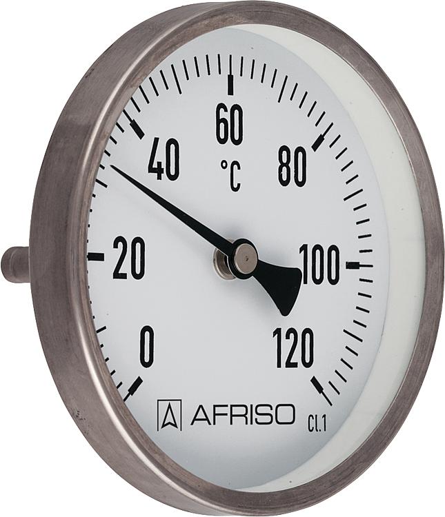 Edelstahlthermometer, 0 - 120 C, 1/2", 100 mm, Schutzrohr 100 mm Edelstahlthermometer, 0 - 120 C, 1/2", 100 mm, Schutzrohr 100 mm