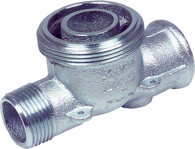 Anschlussstück mit geradem Durchgang, passend für BK4+BK6, verzinkt