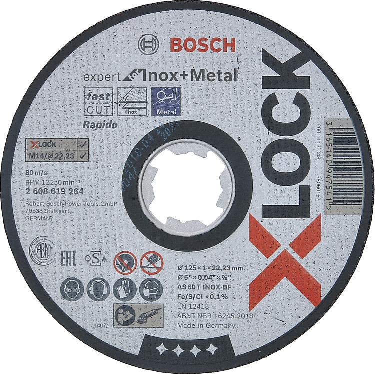 Trennscheibe BOSCH® für Stahl und Edelstahl mit X - Lock Aufnahme Ø 125 x 1,0 mm Trennscheibe BOSCH® für Stahl und Edelstahl mit X - Lock Aufnahme Ø 125 x 1,0 mm