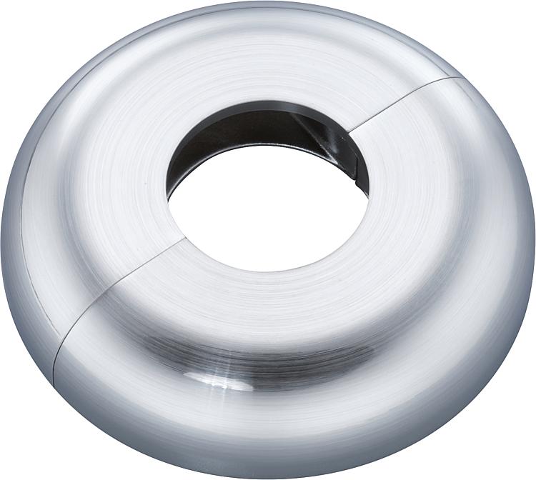 Doppelrosette - Typ Mailand Chrom gebürstet 15 mm Doppelrosette - Typ Mailand Chrom gebürstet 15 mm
