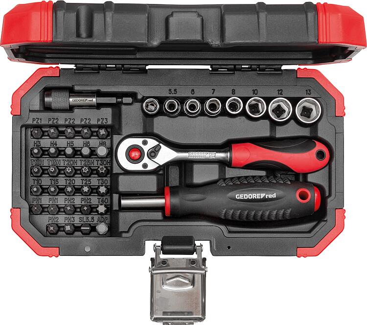 Bitset GEDORE red 40-teilig 1/4" R33003040, mit Transportkoffer Bitset GEDORE red 40-teilig 1/4" R33003040, mit Transportkoffer