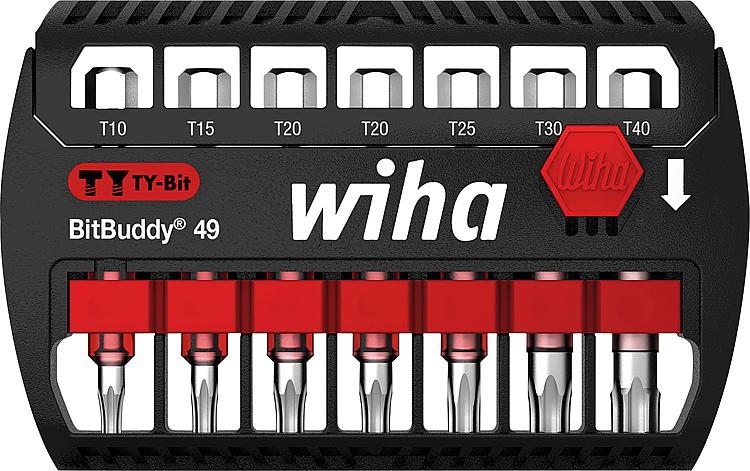 Bit Set BitBuddy® Wiha® TY-Bit 49 mm Torx® 7-teilig 1/4" Bit Set BitBuddy® Wiha® TY-Bit 49 mm Torx® 7-teilig 1/4"