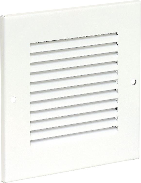 Wetterschutzgitter weiß lackiert H/B: 138 x 238 mm Metall m.Insektenschutz u.Bef