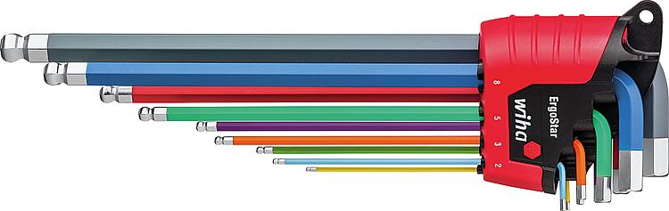 Winkelschlüssel-Set Wiha® Sechskant-Kugelkopf, 10-teilig Winkelschlüssel-Set Wiha® Sechskant-Kugelkopf, 10-teilig