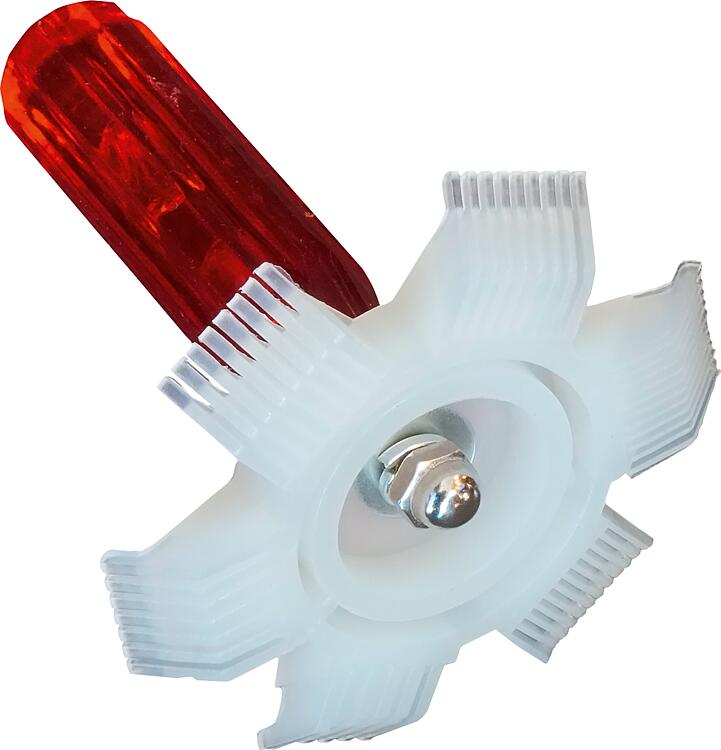 Lamellenkamm für Wärmepumpen mit PVC-Handgriff