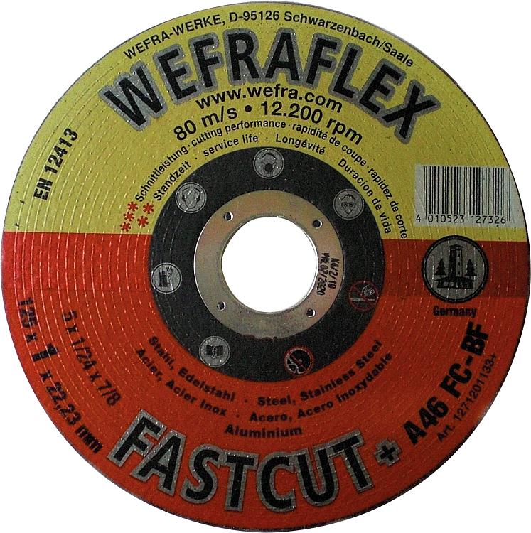 Trennscheibe Fastcut gerade für Metall 125 x 1 x 22 mm Trennscheibe Fastcut gerade für Metall 125 x 1 x 22 mm