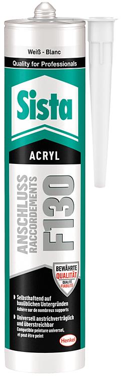 Acryl SISTA F130 Anschluss braun 300ml Kartusche Acryl SISTA F130 Anschluss braun 300ml Kartusche
