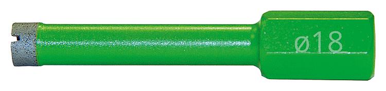 Fliesenhohlbohrkrone D=18,0x60 mm zum Bohren in Feinsteinzeug und Naturstein Fliesenhohlbohrkrone D=18,0x60 mm zum Bohren in Feinsteinzeug und Naturstein