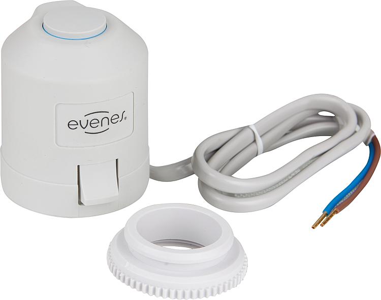 Evenes Stellantrieb elektro- thermisch, 230V stromlos geschlossen, inkl Adpater VA8 auf M30x1,5 Evenes Stellantrieb elektro- thermisch, 230V stromlos geschlossen, inkl Adpater VA8 auf M30x1,5