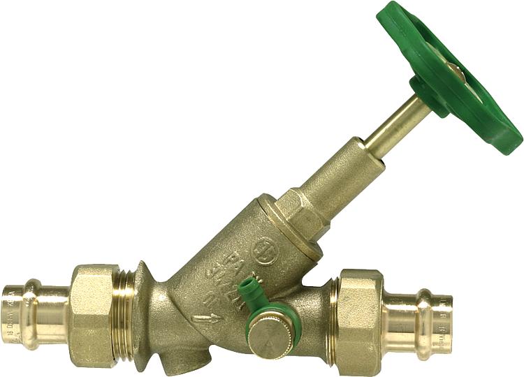 Freistromventil mit Pressverschraubung-Viega DN 15/15mm steigende Spindel Entlee Freistromventil mit Pressverschraubung-Viega DN 15/15mm steigende Spindel Entlee
