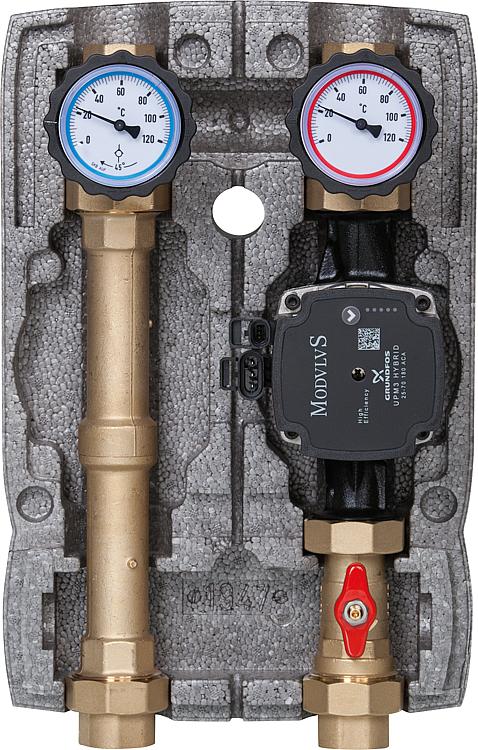 Heizkreisset Easyflow DN25 ungemischt, Grundfos UPM 3 Hybrid 25-70 Heizkreisset Easyflow DN25 ungemischt, Grundfos UPM 3 Hybrid 25-70