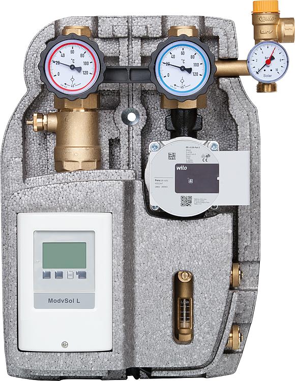 Solarstation Easyflow 22mm Zweistrang,2-12l/min,m.Regelung, Wilo Para ST25/6 Solarstation Easyflow 22mm Zweistrang,2-12l/min,m.Regelung, Wilo Para ST25/6
