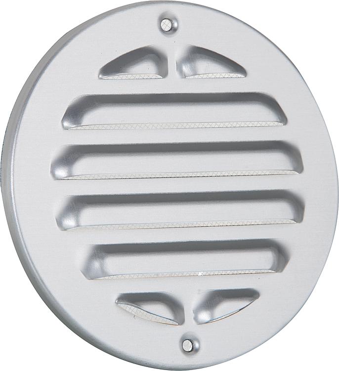 Wetterschutzgitter,rund,Alu 100 mm mit Insektenschutz und Schraublöcher Wetterschutzgitter,rund,Alu 100 mm mit Insektenschutz und Schraublöcher