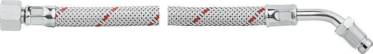 Ölschlauch 3/8" ÜWM x 1/4" ÜW-Schraube - 45 , l=1000 mm, für Viessmann
