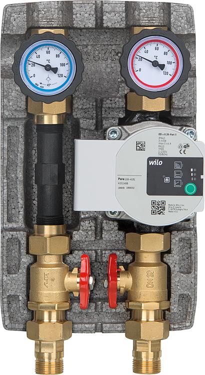 Heizkreisset Easyflow DN20(3/4"), ungemischt, WMZ-Strecke,Wilo Para 15/6 SC Heizkreisset Easyflow DN20(3/4"), ungemischt, WMZ-Strecke,Wilo Para 15/6 SC