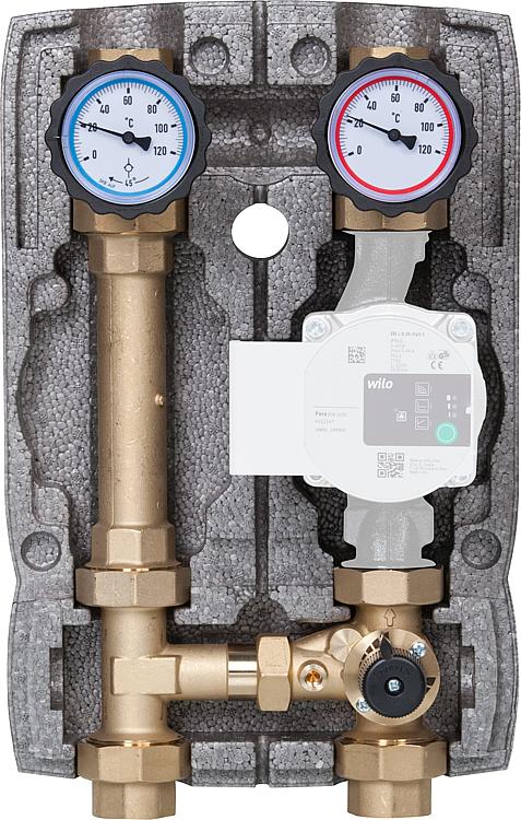 Heizkreisset Easyflow DN25 R1" mit Isolierung 3-Wege- Mischer Heizkreisset Easyflow DN25 R1" mit Isolierung 3-Wege- Mischer