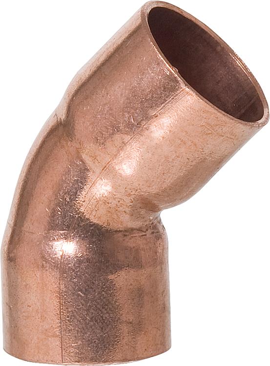 Kupfer-Lötfitting Bogen 45 i/i 5041 14mm Kupfer-Lötfitting Bogen 45 i/i 5041 14mm