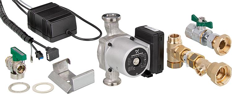 Zirkulations-Pumpen-Set 1, mit Festwertregelung und Umwälzpumpe Grundfos UPM2/25 Zirkulations-Pumpen-Set 1, mit Festwertregelung und Umwälzpumpe Grundfos UPM2/25