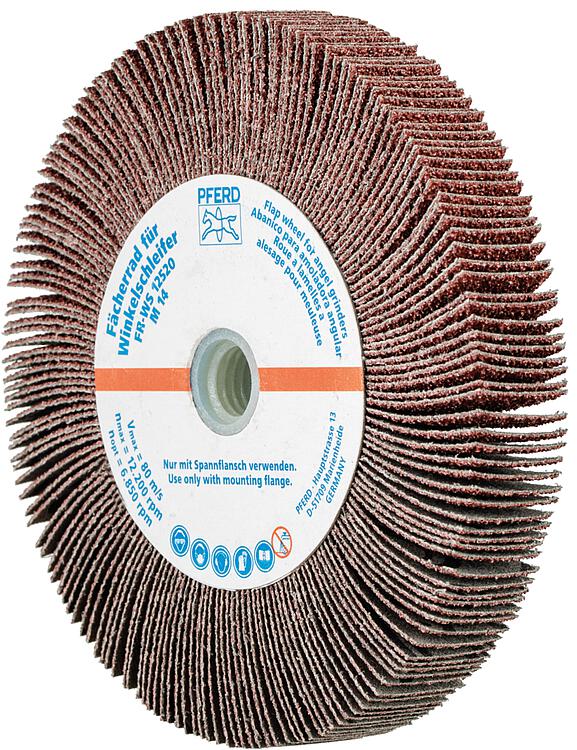 Fächerräder Pferd FR WS,  Ø 125 x 20, M14, Körnung A  40