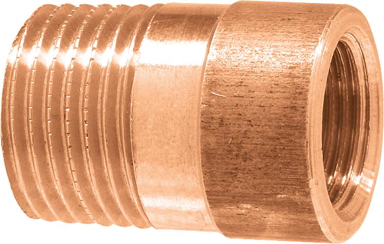 Rotguss-Gewindefitting Reduzierstück, rund Typ 3243, 1/4"AG x 3/8"IG